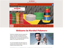 Tablet Screenshot of marshalpolymers.com